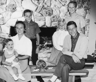 Margie Willett with her ex-husband and their kids.
